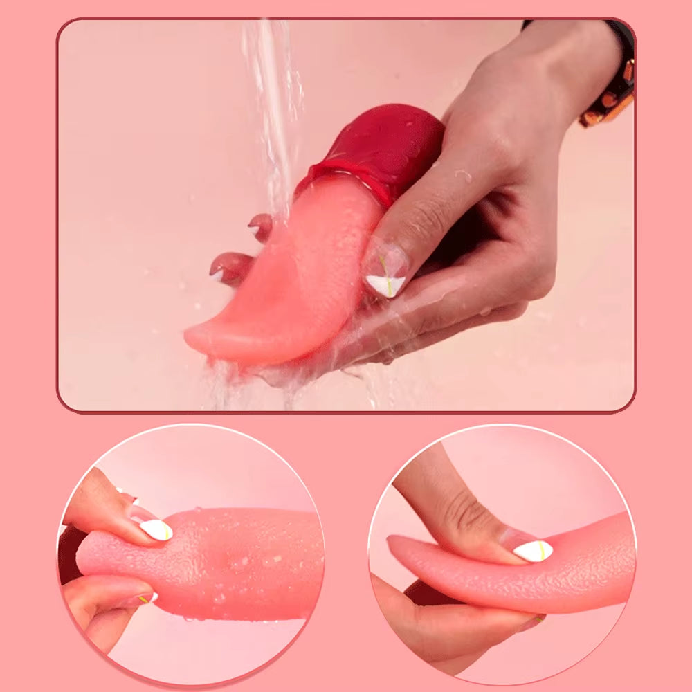 Powerful Tongue Licking Vibrator Adult Sex Toy for Women Female Masturbation Nipple Vagina Clitoris Stimulator G Spot Vibrators