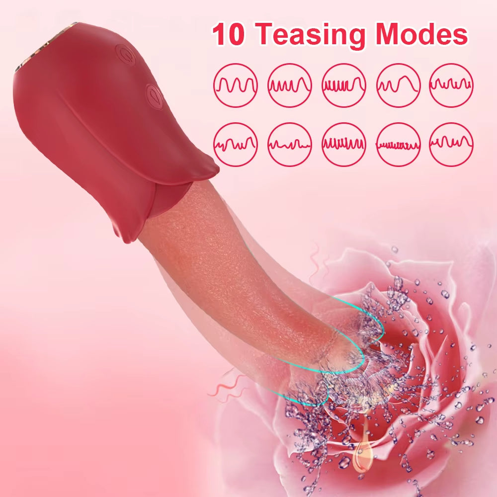 Powerful Tongue Licking Vibrator Adult Sex Toy for Women Female Masturbation Nipple Vagina Clitoris Stimulator G Spot Vibrators