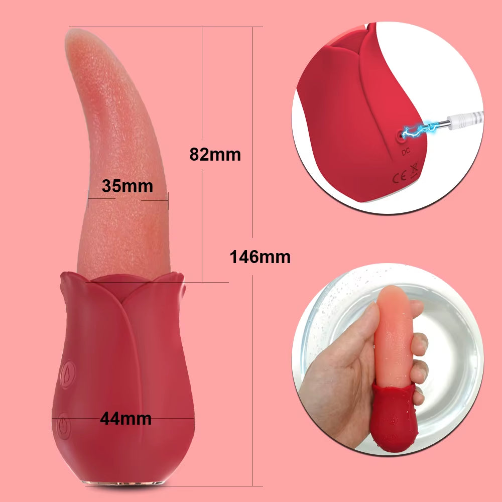 Powerful Tongue Licking Vibrator Adult Sex Toy for Women Female Masturbation Nipple Vagina Clitoris Stimulator G Spot Vibrators