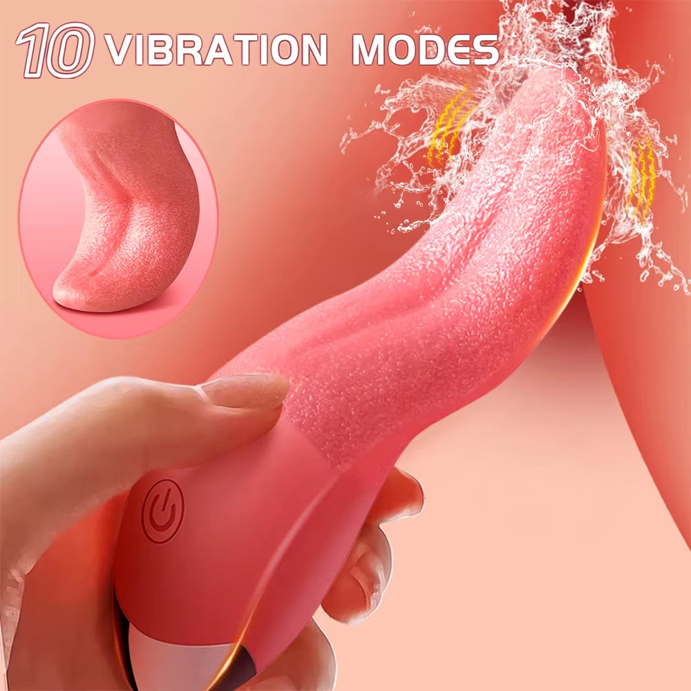 Powerful Tongue Licking Vibrator Adult Sex Toy for Women Female Masturbation Nipple Vagina Clitoris Stimulator G Spot Vibrators